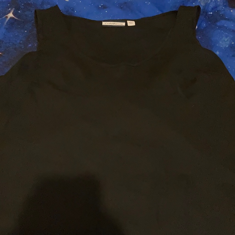 A black see through tank top